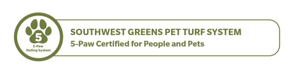 Southwest Greens Northern CA West Pet Turf System 5-Paw Certified for People and Pets