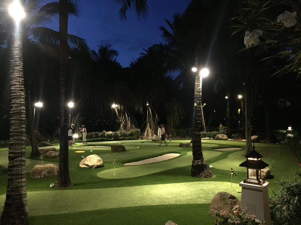 Use themed greens for your San Francisco mini golf course.